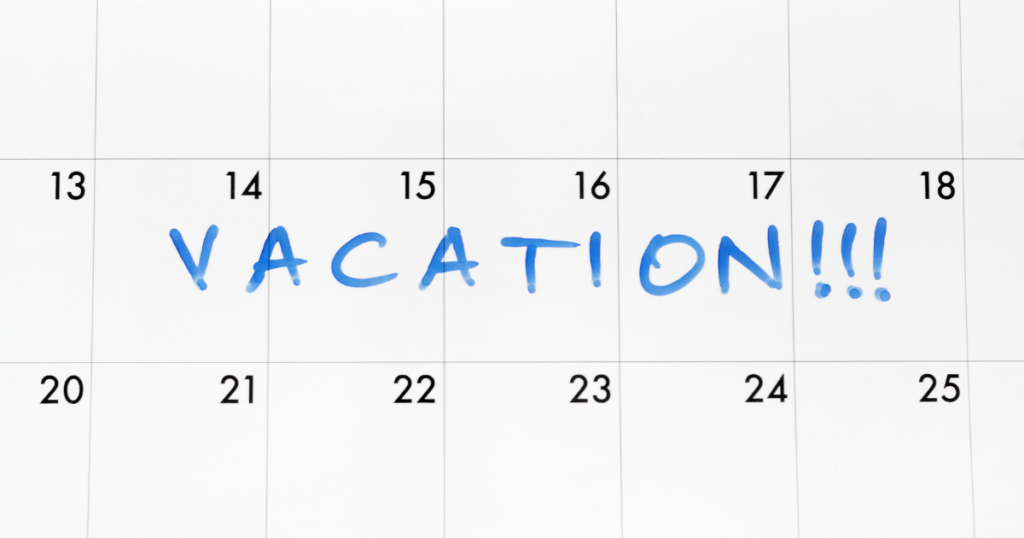month-long vacation rentals - calendar